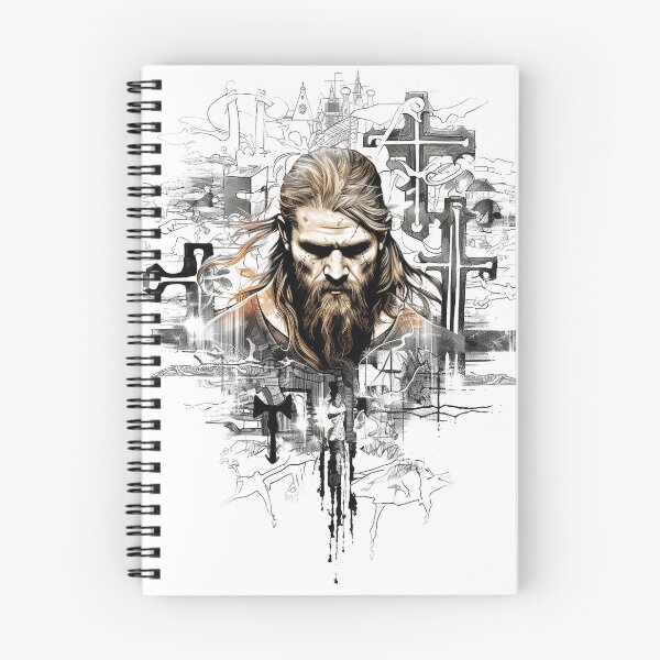 Item preview, Viking Warrior. Detailed tattoo Style Artwork designed and sold by Lucy Goosy Art.