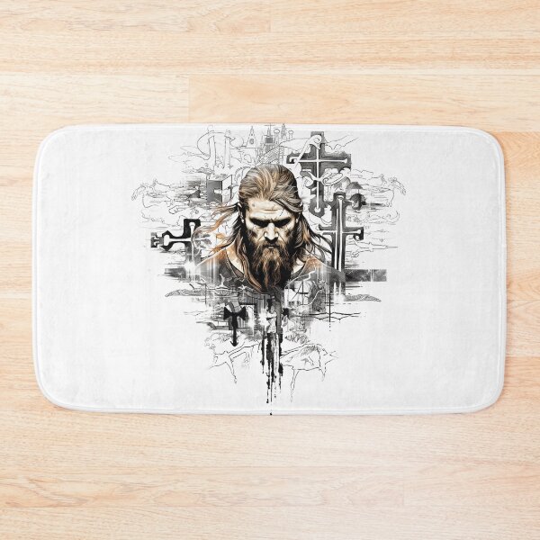 Item preview, Viking Warrior. Detailed tattoo Style Artwork designed and sold by Lucy Goosy Art.