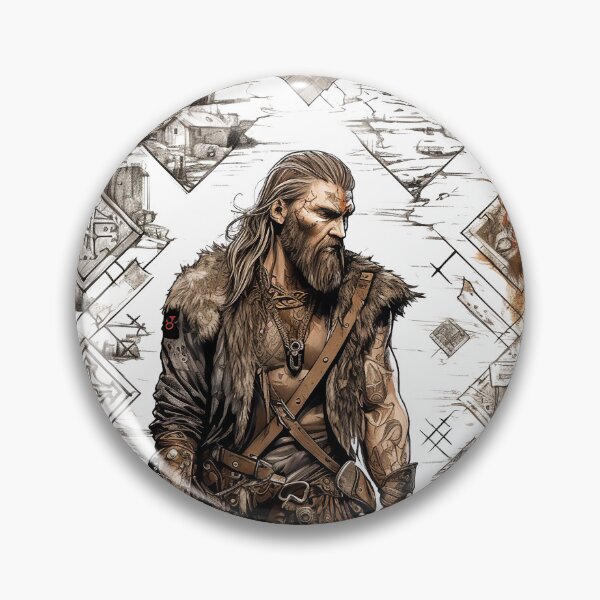 Item preview, Viking Warrior. Detailed tattoo Style Artwork designed and sold by Lucy Goosy Art.