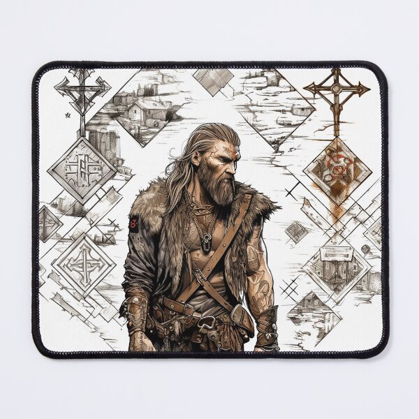 Item preview, Viking Warrior. Detailed tattoo Style Artwork designed and sold by Lucy Goosy Art.