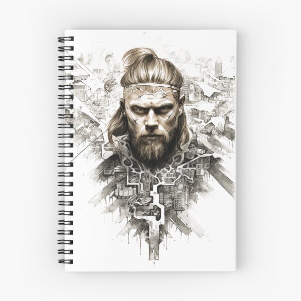 Item preview, Viking Warrior. Detailed tattoo Style Artwork designed and sold by Lucy Goosy Art.