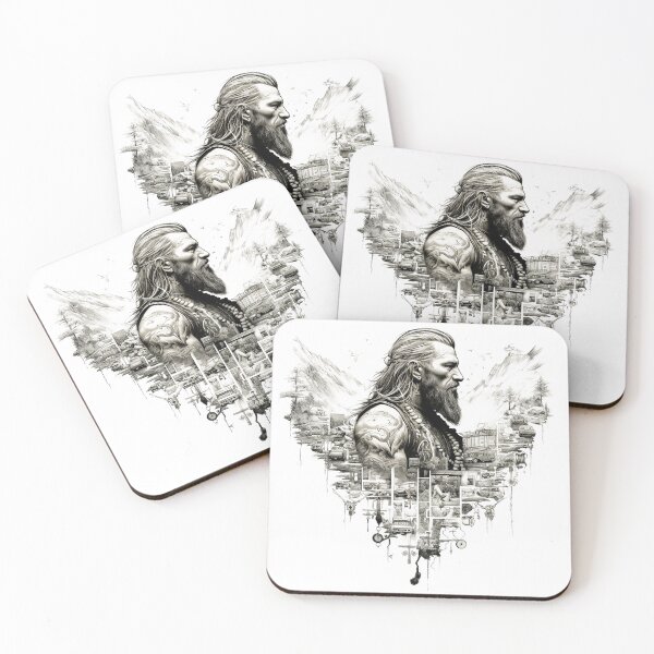 Item preview, Viking Warrior. Detailed tattoo Style Artwork designed and sold by Lucy Goosy Art.