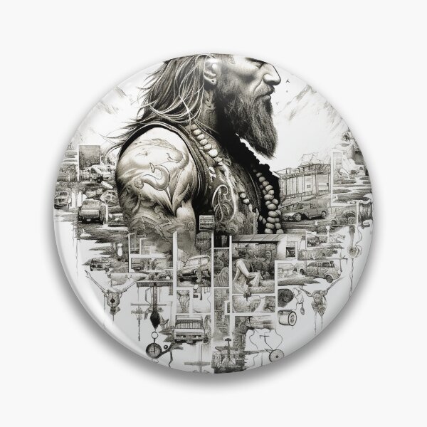 Item preview, Viking Warrior. Detailed tattoo Style Artwork designed and sold by Lucy Goosy Art.