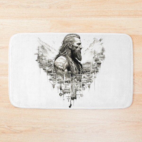 Item preview, Viking Warrior. Detailed tattoo Style Artwork designed and sold by Lucy Goosy Art.