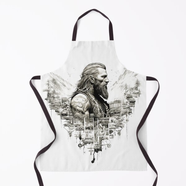 Item preview, Viking Warrior. Detailed tattoo Style Artwork designed and sold by Lucy Goosy Art.