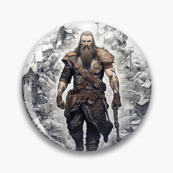 Item preview, Viking Warrior. Detailed tattoo Style Artwork designed and sold by Lucy Goosy Art.