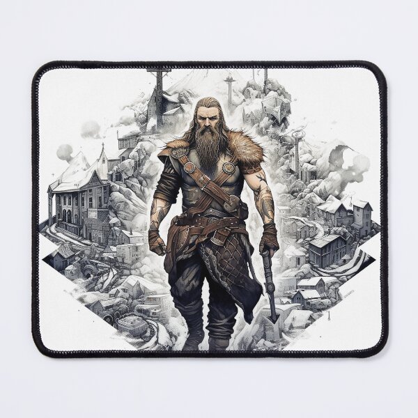 Item preview, Viking Warrior. Detailed tattoo Style Artwork designed and sold by Lucy Goosy Art.