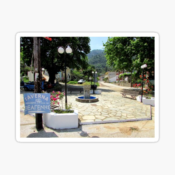 Item preview, THE CENTRAL SQUARE OF SCALA POTAMIA. THASSOS. GREECE. designed and sold by ronsaunders47.