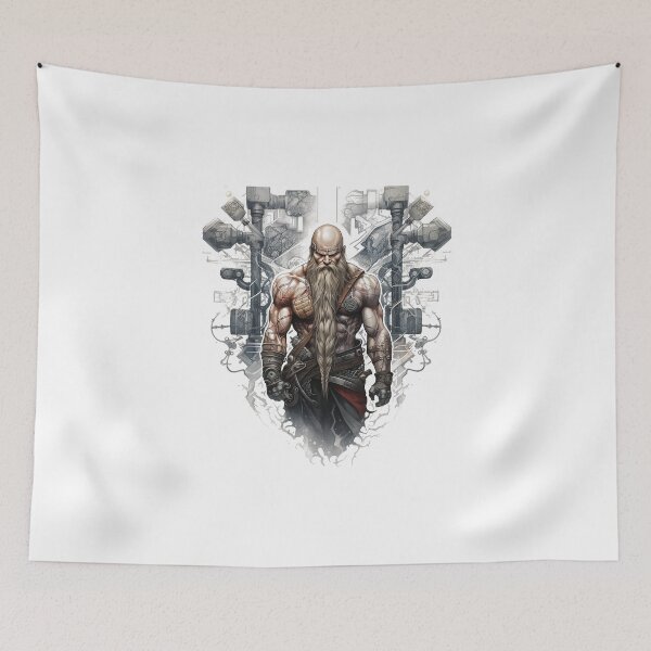 Item preview, Viking Warrior. Detailed tattoo Style Artwork designed and sold by Lucy Goosy Art.