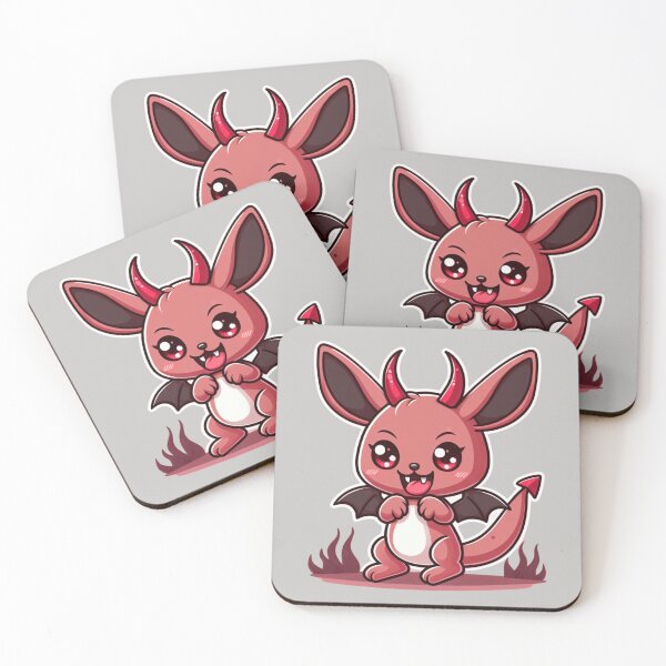 Item preview, Cute devil kawaii chibi head dragon cartoon  designed and sold by Coolparrotgirl.