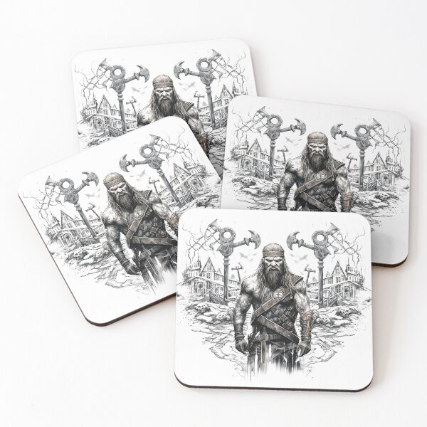 Item preview, Viking Warrior. Detailed tattoo Style Artwork designed and sold by Lucy Goosy Art.