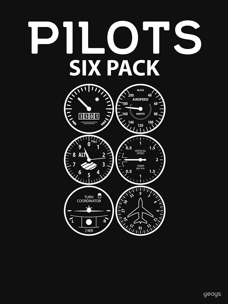 Pilots Sixpack - Funny Aviation Quotes Gift by yeoys