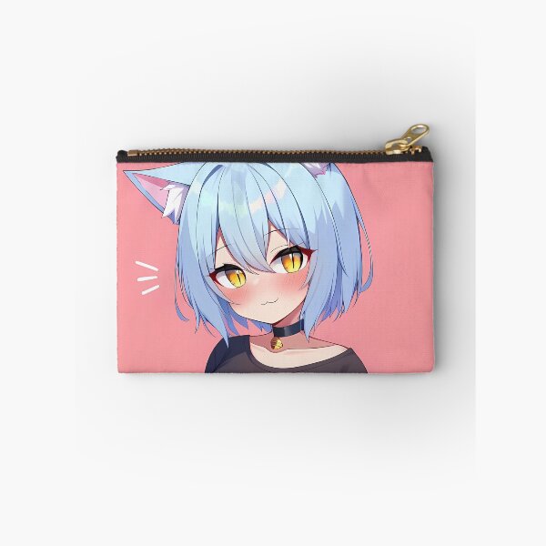 Item preview, Anime Neko Girl Cute Cat-Eye Design wearing An Oversized T-Shirt designed and sold by PixiAnime.