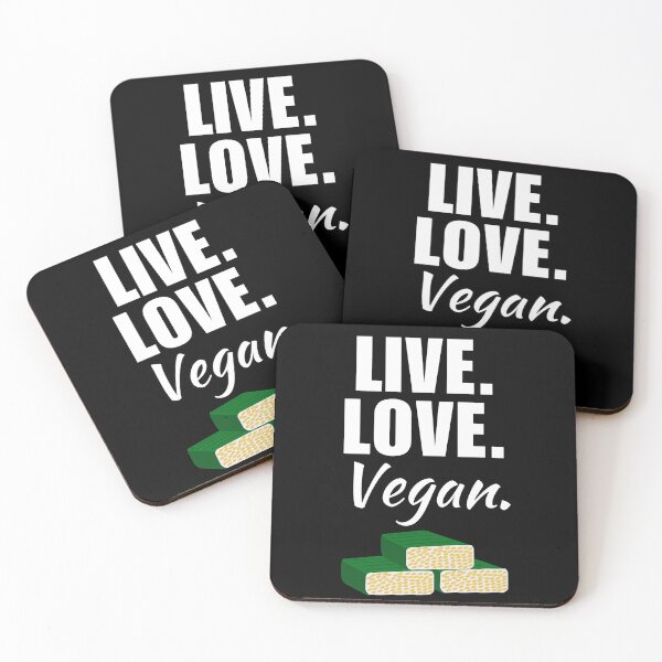 Item preview, Live, love, vegan. Funny vegan vibe quote, plant based diet saying for pro vegan dad or friend designed and sold by NBSStore.