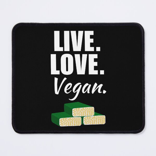 Item preview, Live, love, vegan. Funny vegan vibe quote, plant based diet saying for pro vegan dad or friend designed and sold by NBSStore.