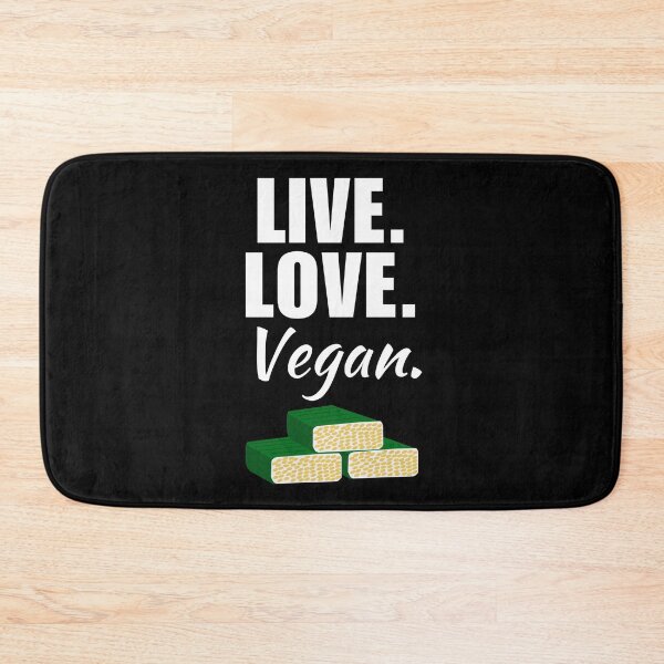 Item preview, Live, love, vegan. Funny vegan vibe quote, plant based diet saying for pro vegan dad or friend designed and sold by NBSStore.