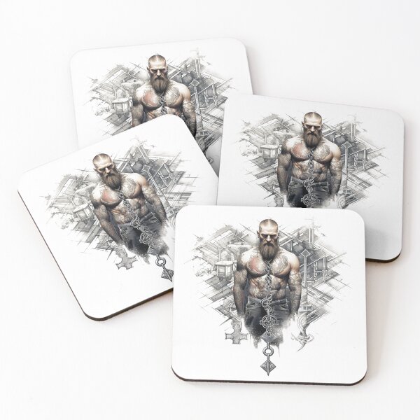 Item preview, Viking Warrior. Detailed tattoo Style Artwork designed and sold by Lucy Goosy Art.