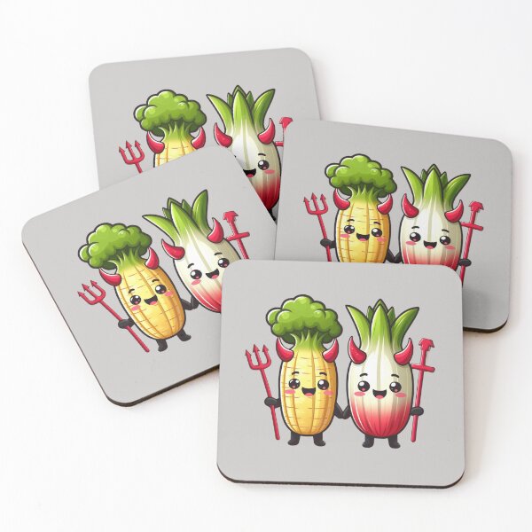 Item preview, Cute devil kawaii vegetables cartoon corn  designed and sold by Coolparrotgirl.
