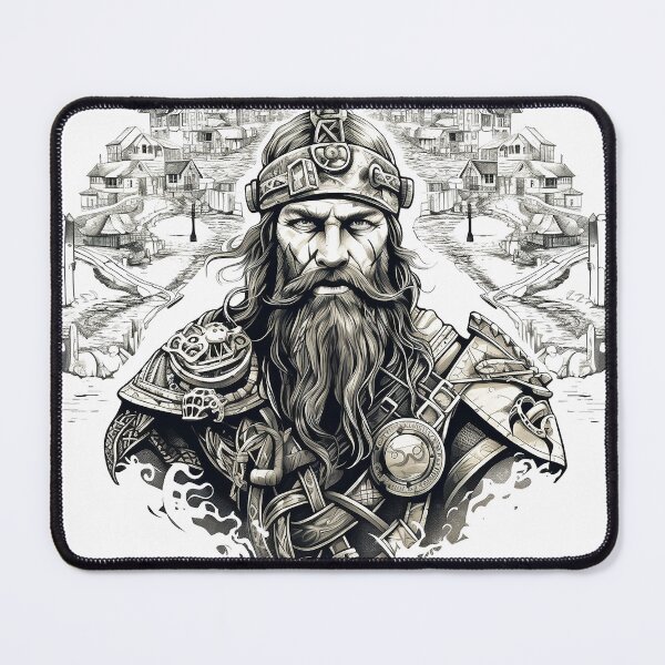 Item preview, Viking Warrior. Detailed tattoo Style Artwork designed and sold by Lucy Goosy Art.