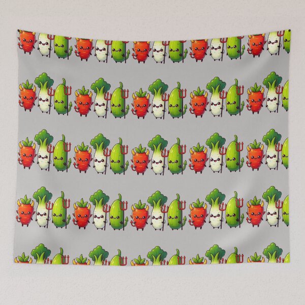 Item preview, Cute devil kawaii vegetables cartoon corn  designed and sold by Coolparrotgirl.
