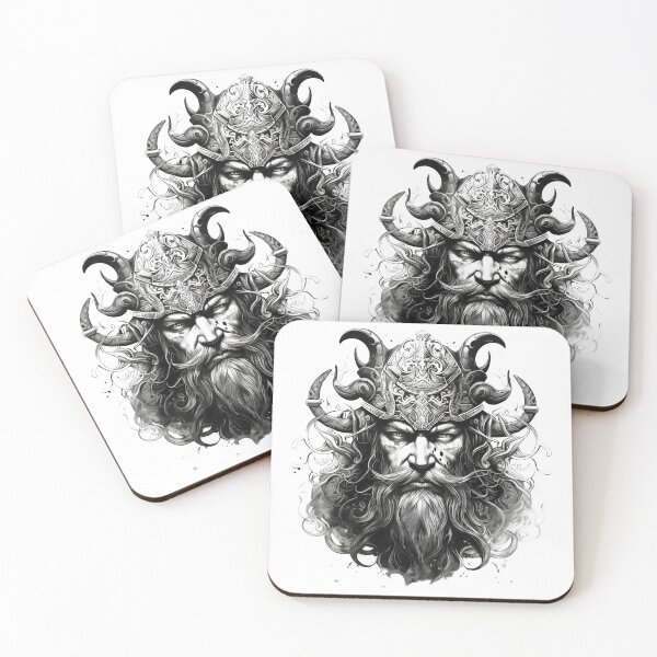 Item preview, Viking Warrior. Detailed tattoo Style Artwork designed and sold by Lucy Goosy Art.