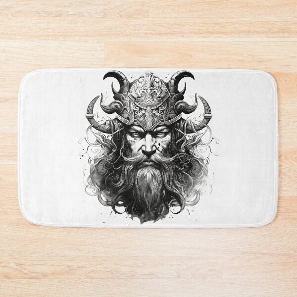 Item preview, Viking Warrior. Detailed tattoo Style Artwork designed and sold by Lucy Goosy Art.