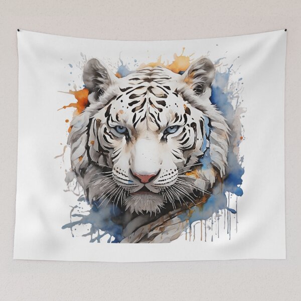 Item preview, Bengal White Tiger Portrait -  designed and sold by PolygonPinnacle.