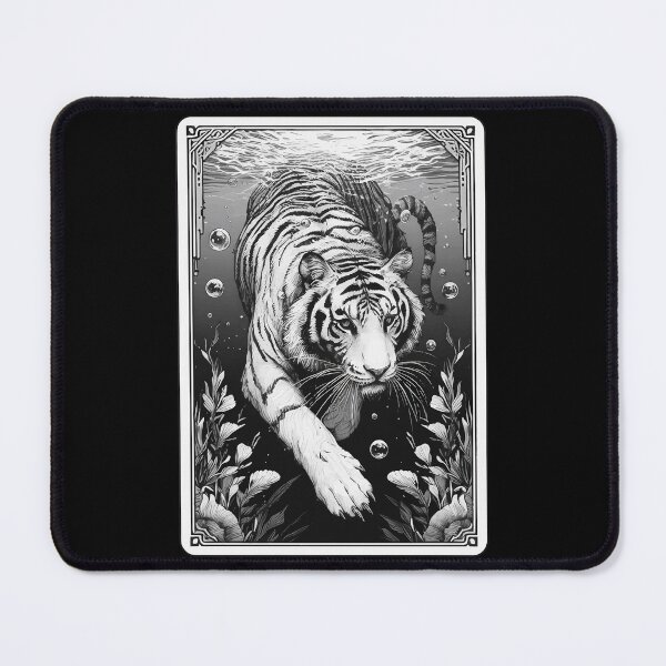 Item preview, Monochromatic Tiger Diving Underwater designed and sold by TomFrontierArt.
