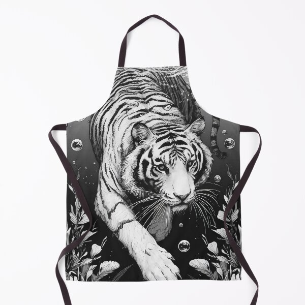 Item preview, Monochromatic Tiger Diving Underwater designed and sold by TomFrontierArt.