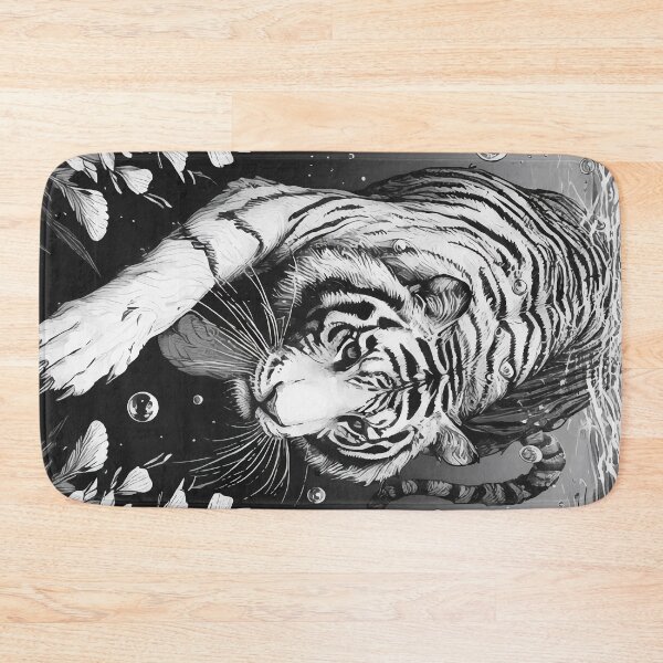 Item preview, Monochromatic Tiger Diving Underwater designed and sold by TomFrontierArt.
