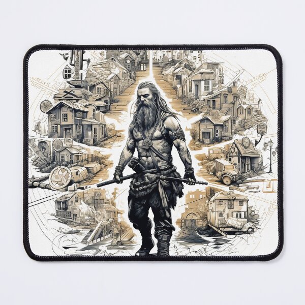 Item preview, Viking Warrior. Detailed tattoo Style Artwork designed and sold by Lucy Goosy Art.