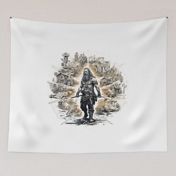 Item preview, Viking Warrior. Detailed tattoo Style Artwork designed and sold by Lucy Goosy Art.