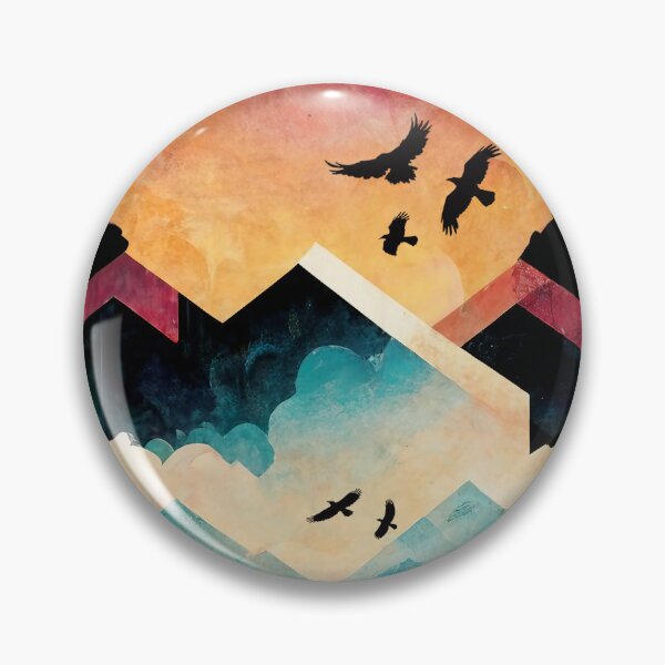 Item preview, Abstraction. Sunset. Nature. Mountains. river. Birds. Geometric abstraction. designed and sold by MagelliShop.
