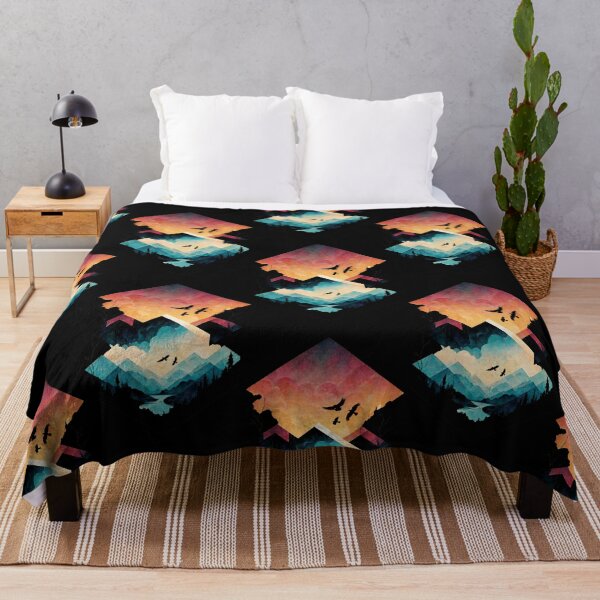 Item preview, Abstraction. Sunset. Nature. Mountains. river. Birds. Geometric abstraction. designed and sold by MagelliShop.
