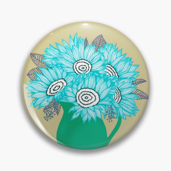 Item preview, Flowers in Vase - Turquoise  designed and sold by marialindemann.