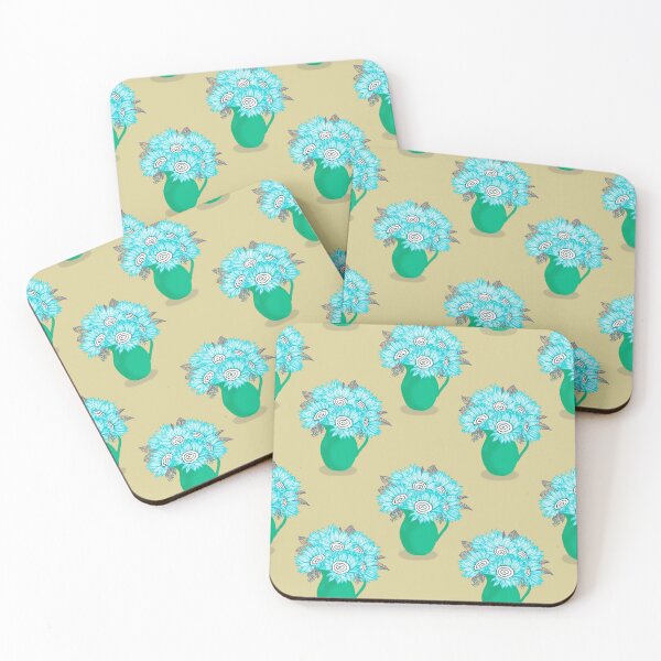 Item preview, Flowers in Vase - Turquoise  designed and sold by marialindemann.