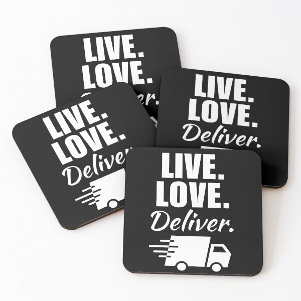 Item preview, Live, love, deliver. Parcel or package deliverer, shipment service guy or driver designed and sold by NBSStore.