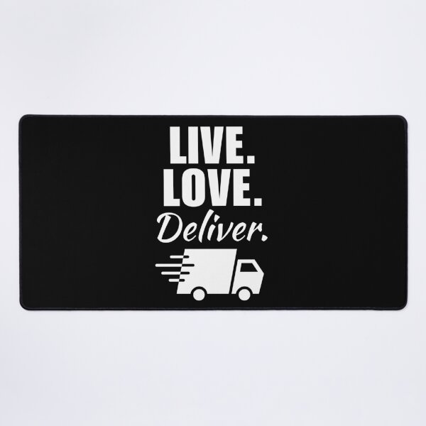 Item preview, Live, love, deliver. Parcel or package deliverer, shipment service guy or driver designed and sold by NBSStore.