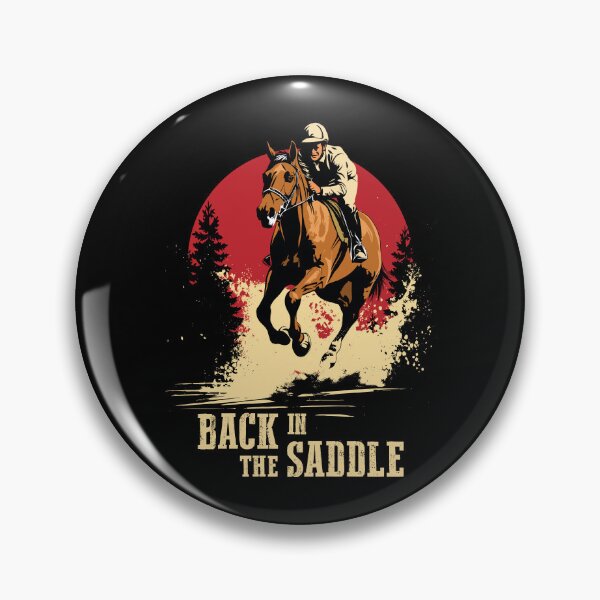 Item preview, Back In The Saddle - Horse Racing Quote designed and sold by TMBTM.