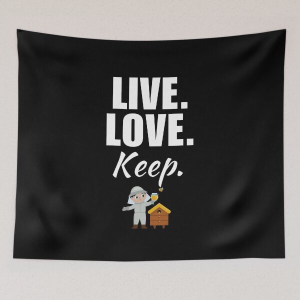 Item preview, Live, love, keep. Funny beekeeping quote or saying for beekeeper dad or husband hobby designed and sold by NBSStore.