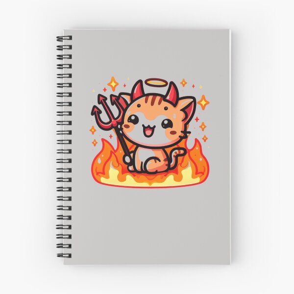Item preview, Cute devil kawaii chibi head cat kitten kitty cartoon  designed and sold by Coolparrotgirl.