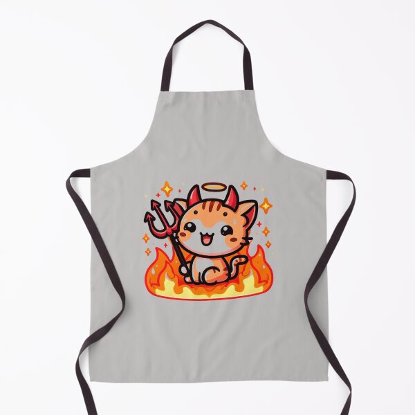 Item preview, Cute devil kawaii chibi head cat kitten kitty cartoon designed and sold by Coolparrotgirl.