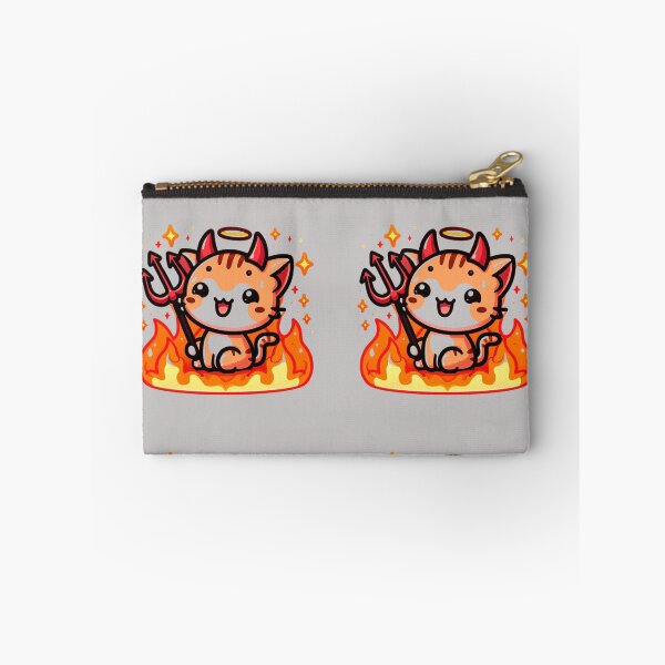 Item preview, Cute devil kawaii chibi head cat kitten kitty cartoon  designed and sold by Coolparrotgirl.