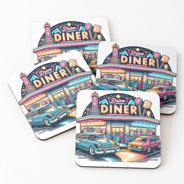 Item preview, Drive-In Diner designed and sold by Belarte.shop.