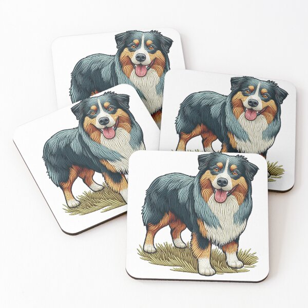Item preview, Embroidered Australian Shepherd designed and sold by 3MillsDesign.
