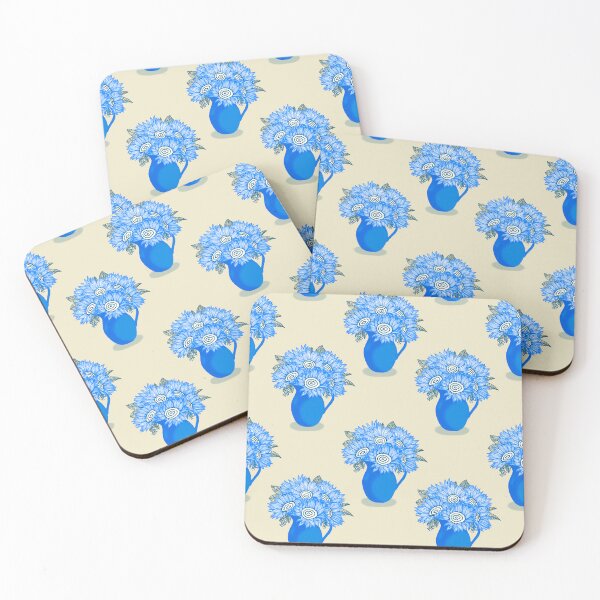 Item preview, Flowers in Vase - Cobalt Blue designed and sold by marialindemann.