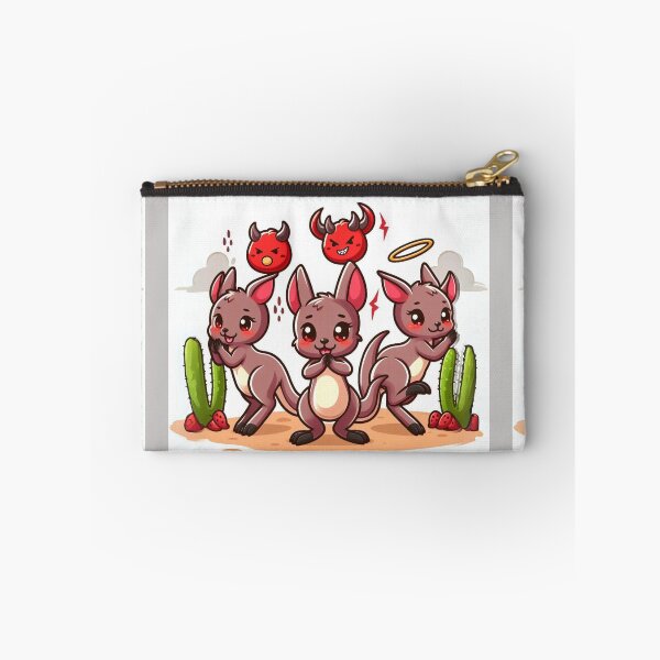 Item preview, Cute devil kawaii chibi head Australia kangaroo kangaroos cactus cartoon  designed and sold by Coolparrotgirl.
