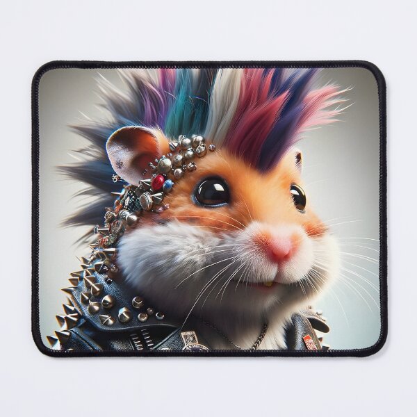 Item preview, Punk Hamster Portrait designed and sold by flarble.
