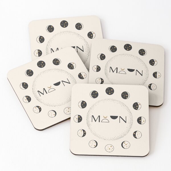 Item preview, Moon circle typography designed and sold by MonochromeEcho.