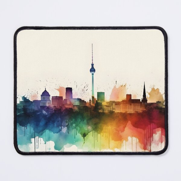 Item preview, Berlin skyline watercolor painting, 2D skyline, Berlin souvenir, Berlin travel, German city, Germany trip designed and sold by SpettacolArte.